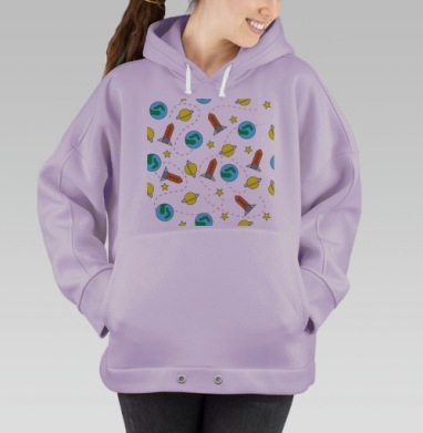 Космос, Hoodie Oversize Fiolet