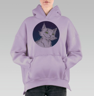 Кот Бормот, Hoodie Oversize Fiolet, утепленная
