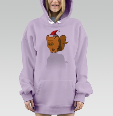 Котики празничный  друг, Hoodie Mjhigh Dig Mel, Fiolet, утепленная