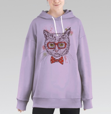 Котя-хипстер, Hoodie Long Oversize Fiolet