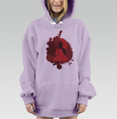 Красный Будда, Hoodie Mjhigh Dig Mel, Fiolet, утепленная