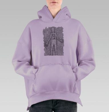 Крепость, Hoodie Oversize Fiolet, утепленная