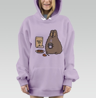 Кролик воришка, Hoodie Mjhigh Dig Mel, Fiolet, утепленная