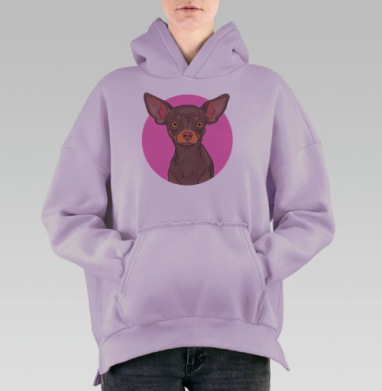 Крысарик, Hoodie Oversize Fiolet, утепленная