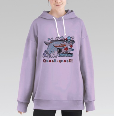 Кря-кря водопад, Hoodie Long Oversize Fiolet