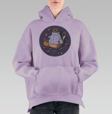 Кулибин, Hoodie Oversize Fiolet, утепленная