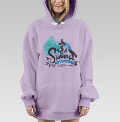 Летние приключения, Hoodie Mjhigh Dig Mel, Fiolet, утепленная