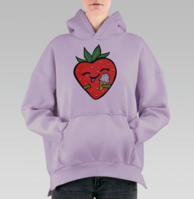 Летние угощения, Hoodie Oversize Fiolet, утепленная
