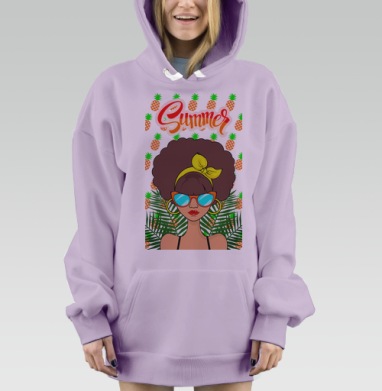 Летний отдых, Hoodie Mjhigh Dig Mel, Fiolet, утепленная