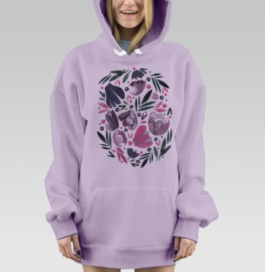 Лил, Hoodie Mjhigh Dig Mel, Fiolet, утепленная