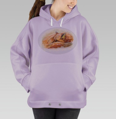 Лиса и снег, Hoodie Oversize Fiolet