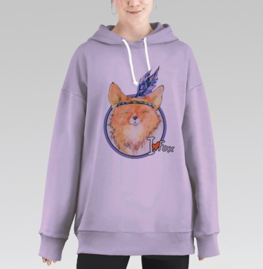Лиска... Южный ветер, Hoodie Long Oversize Fiolet