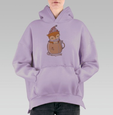 Лися, Hoodie Oversize Fiolet, утепленная