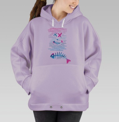 Ловись Рыба, Hoodie Oversize Fiolet