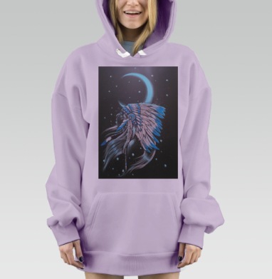 Луноликая, Hoodie Mjhigh Dig Mel, Fiolet, утепленная