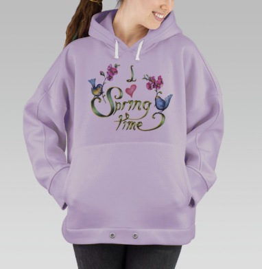 Люблю Весну, Hoodie Oversize Fiolet