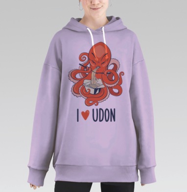 Любовь к лапше, Hoodie Long Oversize Fiolet