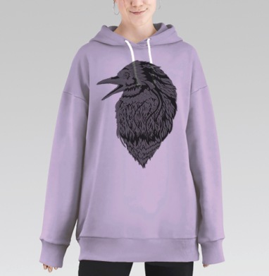 Лютый ворон, Hoodie Long Oversize Fiolet