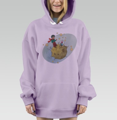 Маленький гик, Hoodie Mjhigh Dig Mel, Fiolet, утепленная