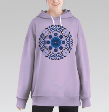 Мандала, Hoodie Long Oversize Fiolet