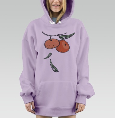 Мандариназ, Hoodie Mjhigh Dig Mel, Fiolet, утепленная