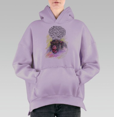 Манки эксплоужен     (жен.), Hoodie Oversize Fiolet, утепленная