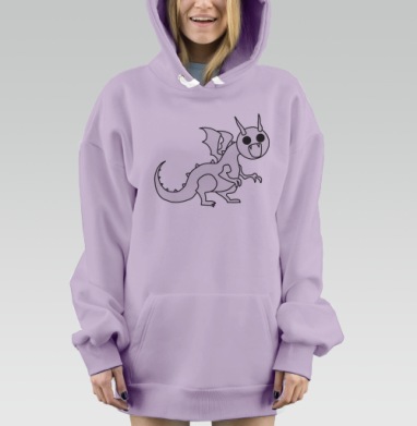 Мартел Дракон, Hoodie Mjhigh Dig Mel, Fiolet, утепленная