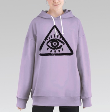 Масоны. глаза (муж.), Hoodie Long Oversize Fiolet