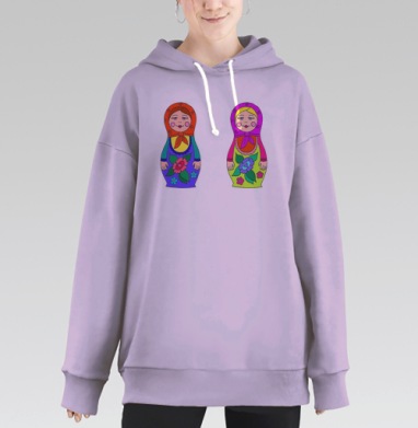 Матрешки, Hoodie Long Oversize Fiolet