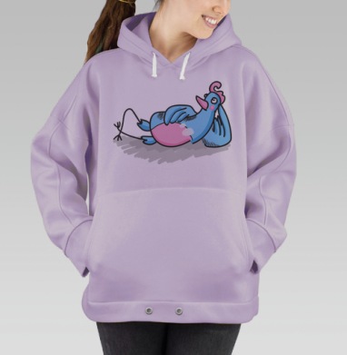 Мечтающий голубь, Hoodie Oversize Fiolet