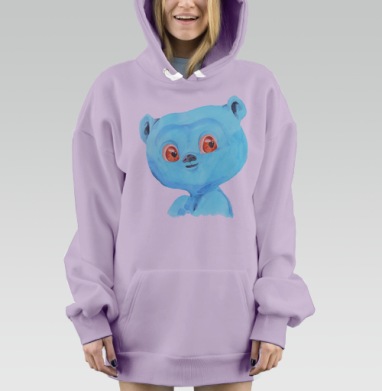 Медведь Пуфа, Hoodie Mjhigh Dig Mel, Fiolet, утепленная