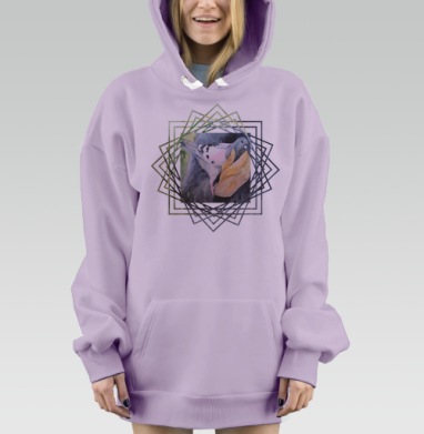 Messenger / Мессенджер, Hoodie Mjhigh Dig Mel, Fiolet, утепленная