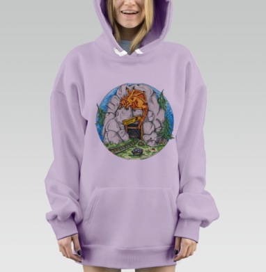 Мифриловый завод, Hoodie Mjhigh Dig Mel, Fiolet, утепленная