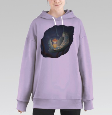 Микрокосмос, Hoodie Long Oversize Fiolet