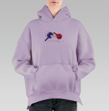 Минимал, Hoodie Oversize Fiolet, утепленная