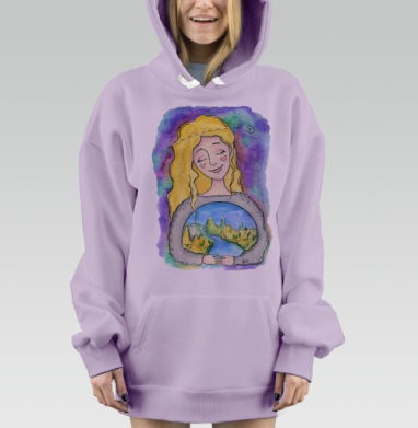 Мир, Hoodie Mjhigh Dig Mel, Fiolet, утепленная
