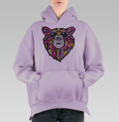 Мишка, Hoodie Oversize Fiolet, утепленная