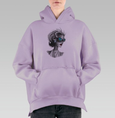 МОНРО, Hoodie Oversize Fiolet, утепленная