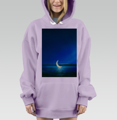 Moonlight / Лунный свет, Hoodie Mjhigh Dig Mel, Fiolet, утепленная