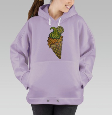 Мороженное, Hoodie Oversize Fiolet