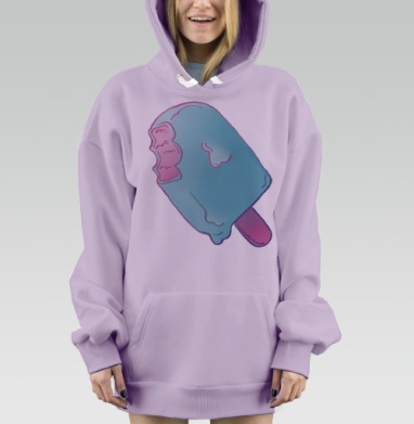 Морожено, Hoodie Mjhigh Dig Mel, Fiolet, утепленная