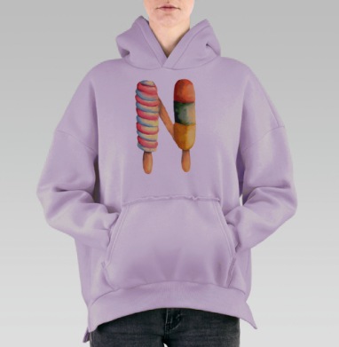 Мороженое-Н, Hoodie Oversize Fiolet, утепленная