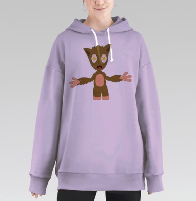 Мультяшка, Hoodie Long Oversize Fiolet