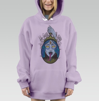 НЕ СМОТРИ, Hoodie Mjhigh Dig Mel, Fiolet, утепленная