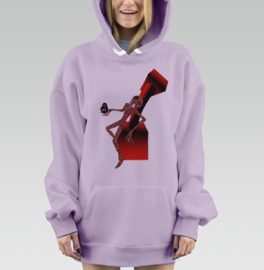 Не знаю., Hoodie Mjhigh Dig Mel, Fiolet, утепленная
