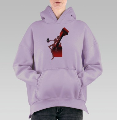 Не знаю., Hoodie Oversize Fiolet, утепленная