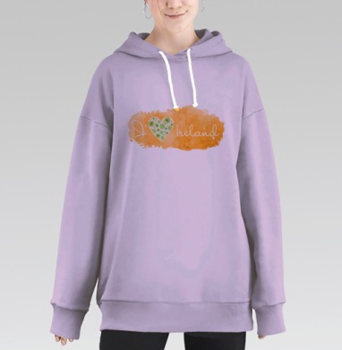 Нежное выражение любви к Ирландии, Hoodie Long Oversize Fiolet