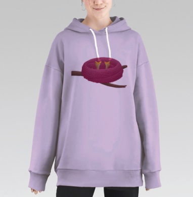 Nest (Живая Азбука), Hoodie Long Oversize Fiolet