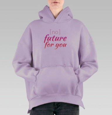 Ноу Фьюче, Hoodie Oversize Fiolet, утепленная