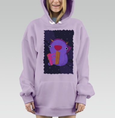 Новогодние вафли, Hoodie Mjhigh Dig Mel, Fiolet, утепленная
